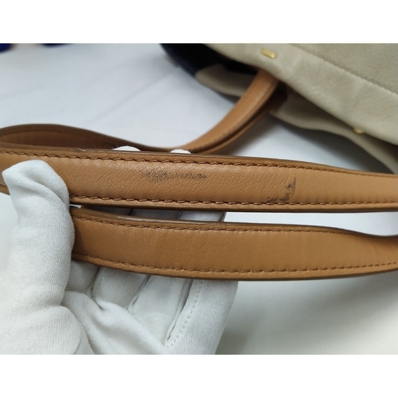 Marc By Marc Jacobs Ivory Pebbled Leather Double Handle Tote Shoulder Bag - Picture 5 of 15